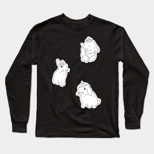 Flower bunnies stickers Long Sleeve T-Shirt